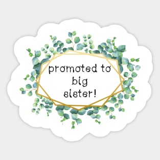 promoted to big sister Sticker